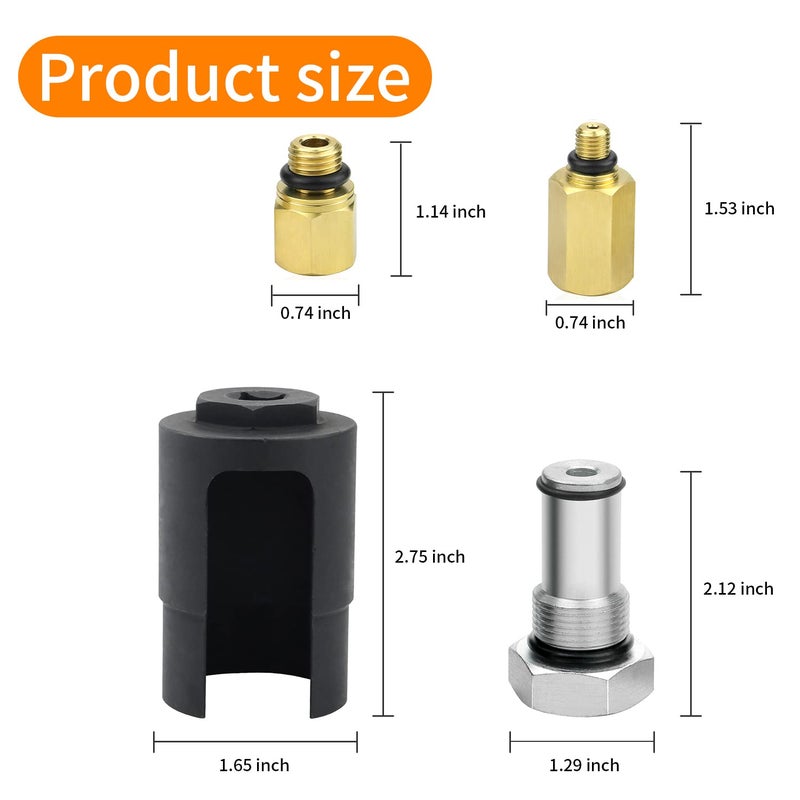 Mekar 6.0 IPR Valve Socket and Oil Rail Adapters Kits and 6.0 High Pressure Oil Pump IPR Valve Air Test Fitting Tool with Seal Kit Compatible with 6.0L Powerstroke Diesel Engine - Image 2